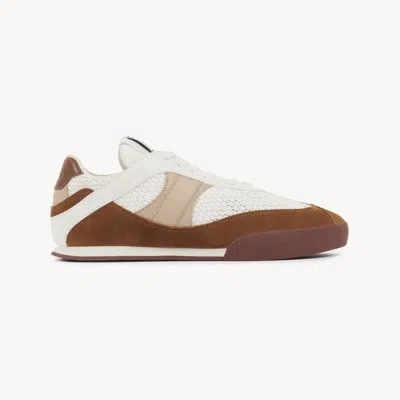 CHLOÉ CHLOÉ KICK SNEAKER BROWN SIZE 5 100% BOVINE LEATHER, POLYESTER, NYLON
