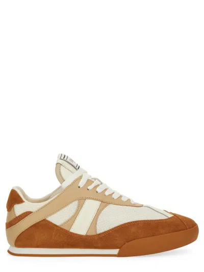 Chloé Kick Brown And White Sneakers In Mesh And Leather In Multi