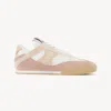 Chloé Kick Leather And Suede-trimmed Mesh Sneakers In Neutral