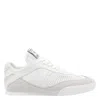 Chloé Kick Low-top Leather Sneakers With Mesh Inserts