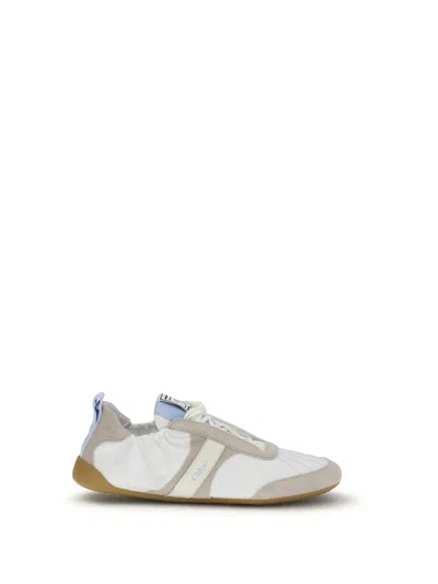 Chloé Kick Suede-trimmed Leather Sneakers In Multi