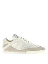 Chloé Kick Suede And Recycled Tissue Sneakers In Beige