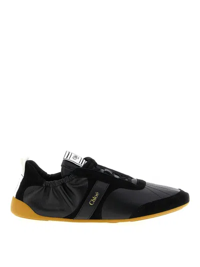 Chloé Kick Panelled Sneakers In Black