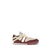 Chloé Kick Mixed Leather Retro Low-top Sneakers In Gray