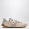 Chloé Kick Suede-trimmed Shell Sneakers In Sand