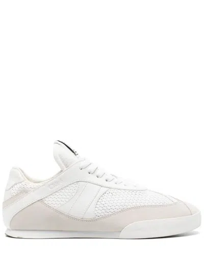 Chloé Chloe Women Sneakers Kick In Mesh E Pelle Scamosciata In White