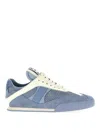 Chloé Kick Leather And Mesh Sneakers In Light Blue