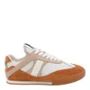 Chloé Kick Brown Sneaker With Logo Patch On The Tongue And Logo Lettering On The Back In Fabric And Suede  In Multi