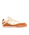 Chloé Kick Brown Sneaker With Logo Patch On The Tongue And Logo Lettering On The Back In Fabric And Suede  In Multi