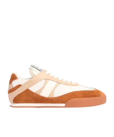 Chloé Kick Brown Sneaker With Logo Patch On The Tongue And Logo Lettering On The Back In Fabric And Suede 