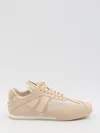 Chloé Kick Leather And Suede-trimmed Mesh Sneakers In Pink