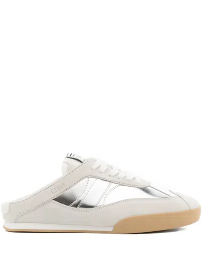 Chloé Kick Sneakers In Silver