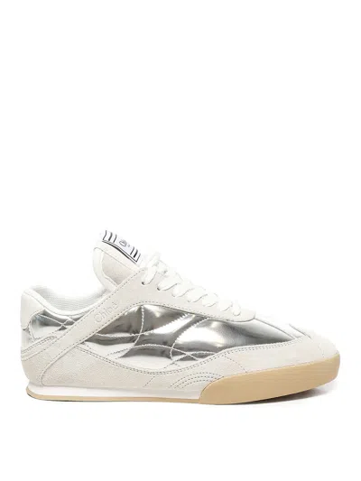 Chloé Kick Sneakers In Silver