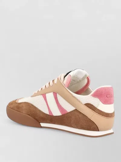 Chloé Kick Sneakers Suede Mesh Rubber Sole In Multi