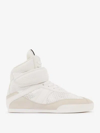 Chloé Mesh And Suede Kick High-top Sneakers In White