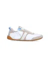 Chloé White Calf Leather Bos Taurus Athletic Sneakers In Multi