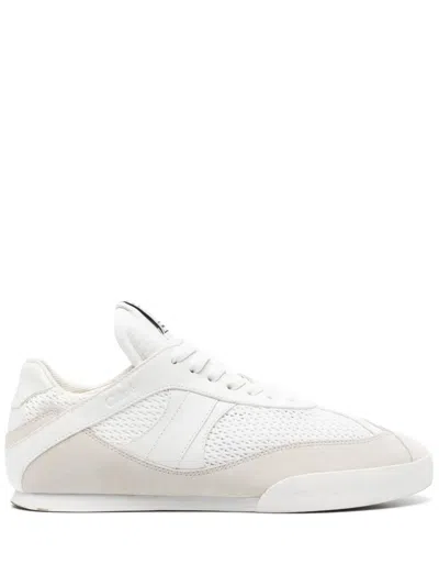 Chloé Chloe Women Sneakers Kick In Mesh E Pelle Scamosciata In White