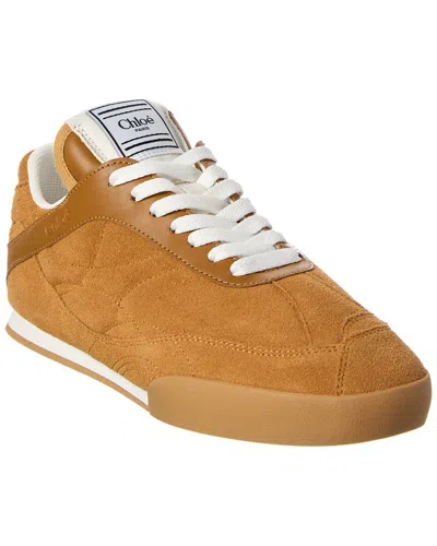 CHLOÉ CHLOE KICK SUEDE & LEATHER SNEAKER