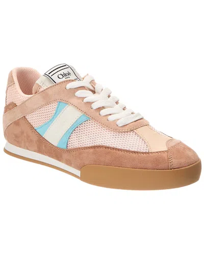 Chloé Kick Suede-trim Sneaker In Neutral