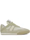Chloé Kick Mesh And Leather Low-top Sneakers In Gold