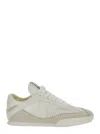 Chloé Kick White Sneakers With Logo Patch On The Tongue And Logo Lettering On The Rear In Fabric And Suede In Nude