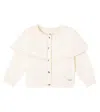 Chloé Baby Embellished Cotton And Wool Cardigan In Neutral