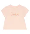 Chloé Logo-patch T-shirt In Pink
