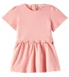 Chloé Baby Scalloped Cotton Dress In Pink