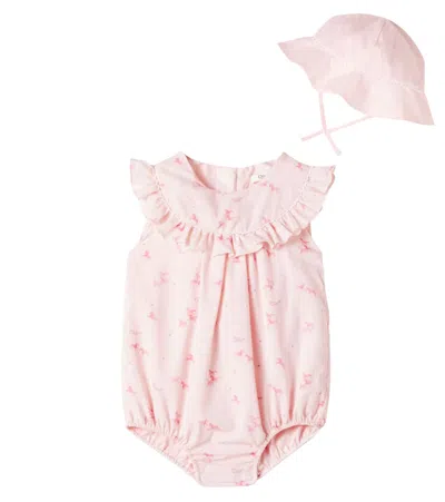 Chloé Kids Baby Set Aus Body Und Hut Aus Baumwolle In Pink