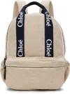 Chloé Kids Beige & Navy '' Backpack In Z40 Unique