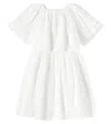 Chloé Broderie Anglaise Cotton Dress In White