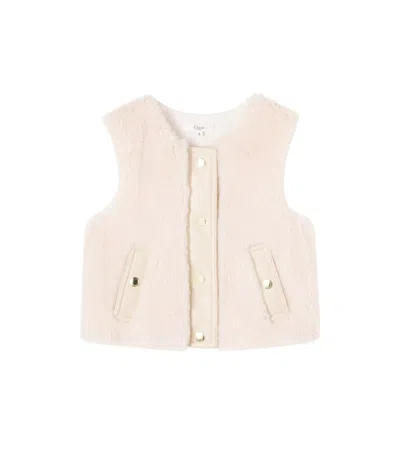 Chloé Kids' Buttoned Vest In Pink