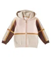 Chloé Cotton-wool Colour-block Hoodie (4-14 Years) In Pink