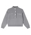 Chloé Kids Cotton And Wool-blend Sweater In Gray