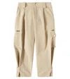 Chloé Cotton Cargo Pants In Beige