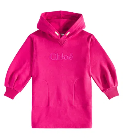 Chloé Kids' Cotton Dress In Pink