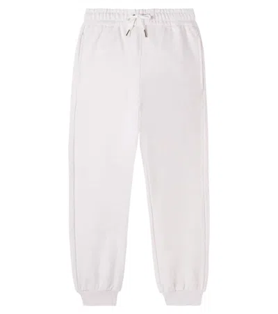Chloé Kids' Cotton Fleece Sweatpants In White