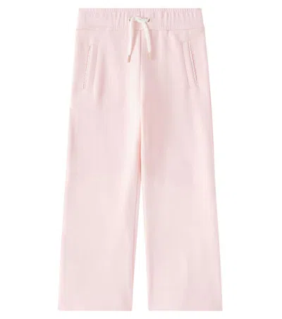 Chloé Kids' Cotton Jersey Sweatpants In Pink