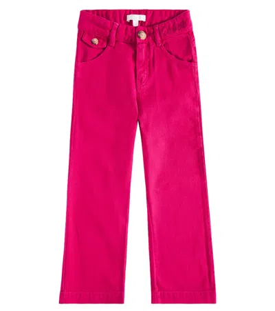 Chloé Kids' Cotton Pants In Pink