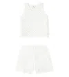 Chloé Cotton Top And Shorts Set In White