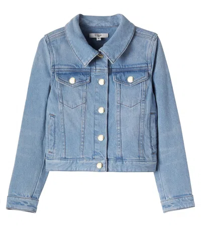Chloé Kids Denim Jacket In Blue