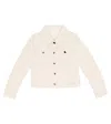 Chloé Logo-embroidered Denim Jacket In White