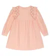 Chloé Embroidered Cotton Dress In Pink
