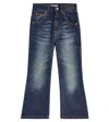 Chloé Embroidered Straight-leg Jeans In Blue