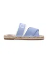 Chloé Kids Logo Espadrille Sandals In Blue