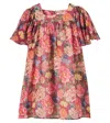 Chloé Kids Floral Ruffled Cotton And Silk Dress In Multi