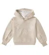 Chloé Embroidered-logo Cotton Hoodie In Beige