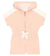 Chloé Hooded Cotton Playsuit In Pink