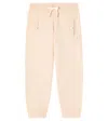 Chloé Logo Cotton And Wool Sweatpants In Orange