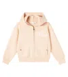 Chloé Logo Cotton And Wool Zip-up Hoodie In Pink